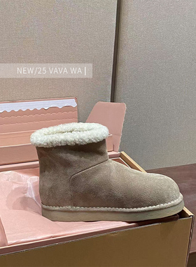 【VAVA WA】 闭眼入手！雪地靴女秋冬加绒加厚羊羔毛短靴外穿防寒
