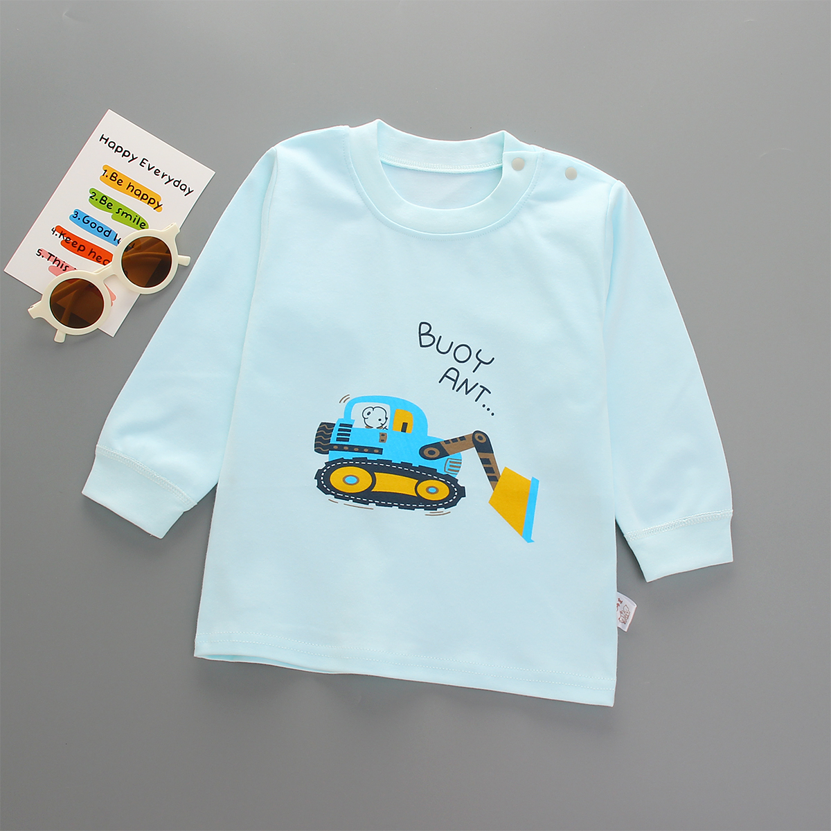 夏季薄款宝宝纯棉上衣空调衫新生婴儿男套头单件长袖打底衫女秋衣