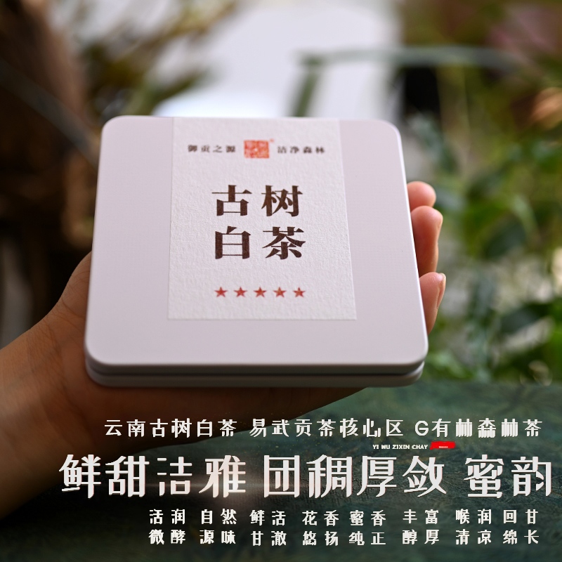 云南白茶 易武古树老白茶 普洱茶独立小包装礼盒 微发酵花香 蜜香