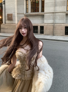 LIN BOUTIQUE 【Zimm*er】浪漫复古宫廷长半裙+拼接束腰上衣套装