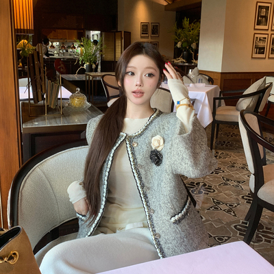 LINBOUTIQUE小香粗花呢短外套