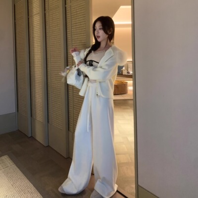 LIN BOUTIQUE  通勤懒人福音 百搭休闲垂感宽松慵懒感阔腿裤长裤