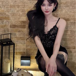 张林超LIN BOUTIQUE 【百老汇】芭蕾南法蕾丝吊带丝绒植绒上衣女