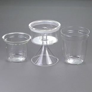 【内胆1】高硼硅玻璃茶漏玻璃盖内胆茶壶配件杯盖胆 滤茶内漏