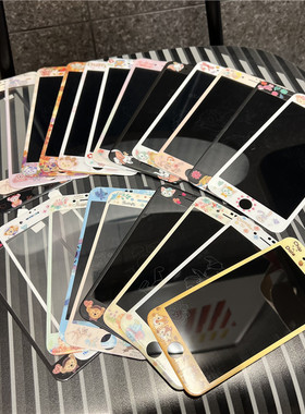 捡漏少女清仓卡通美人鱼小鹿斑比达菲维尼适用iPhone6s7/8p全屏软边钢化膜7plus显息影玻璃se2荧幕贴6splus膜