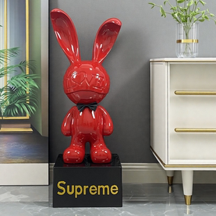 网红轻奢兔子存钱罐摆设客厅玄关电视柜旁落地大摆件家居软装 饰品