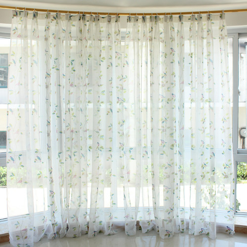 小清新定制印花飞燕归来隔断纱帘