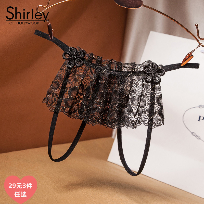 蕾丝性感开裆内裤女诱惑薄款