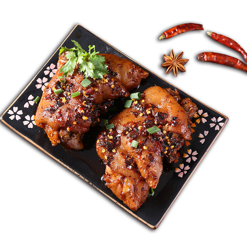 冷吃香辣猪蹄熟食卤味真空麻辣即食猪脚整只麻辣猪脚零食卤猪蹄|ruв категории закуски/орехи/специальность, вяленое мясо/свинину, говядину/мясное закуски, свинина - от Buy2taobao.com для оказания профессиональной услуги покупки агента Taobao