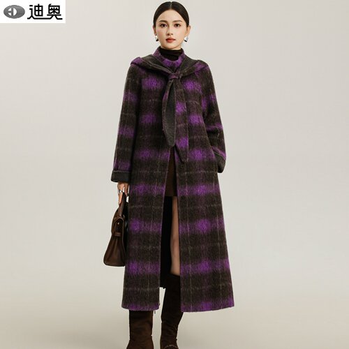迪奥高级感羊毛双面呢大衣外套女