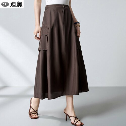 迪奥小众轻奢桑蚕丝半身裙夏裙子