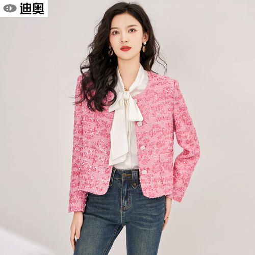 秋冬迪奥名媛精致洋气小香风外套
