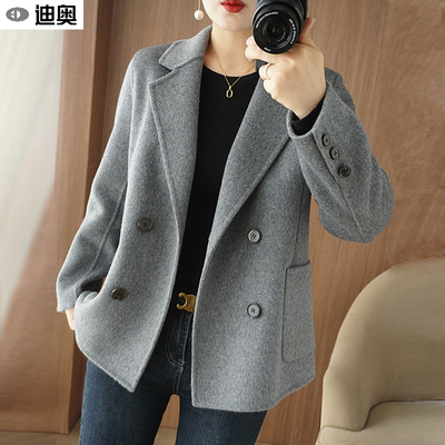 短款纯羊毛双面呢羊绒大衣