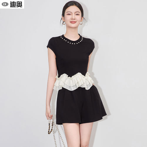 迪奥高端气质名媛风两件套装女夏