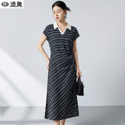 迪奥通勤显瘦真丝桑蚕丝连衣裙夏