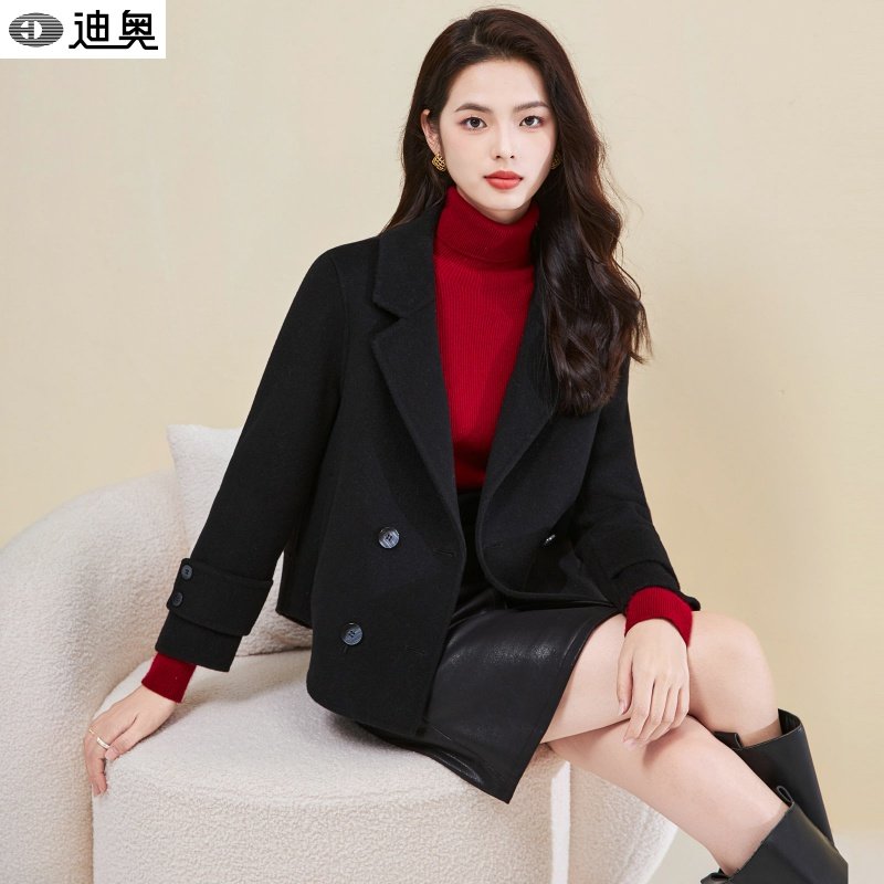 迪奥双面呢羊毛大衣女25秋冬新款高级感小香风双排扣百搭毛呢外套,女装/女士精品,毛呢外套,淘宝优惠券,粉丝福利购,淘宝优惠卷