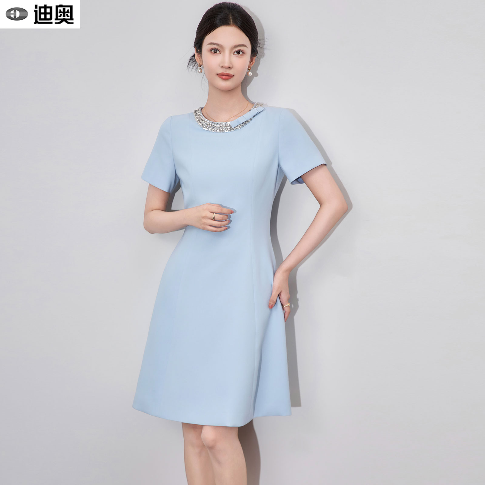 迪奥国际大牌连衣裙气质名媛裙子