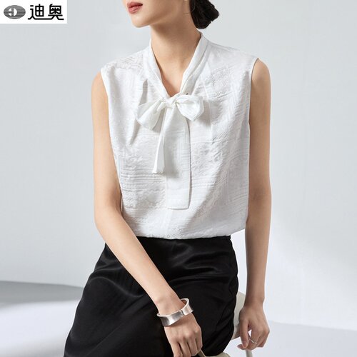 迪奥高端时髦通勤优雅真丝衬衫女