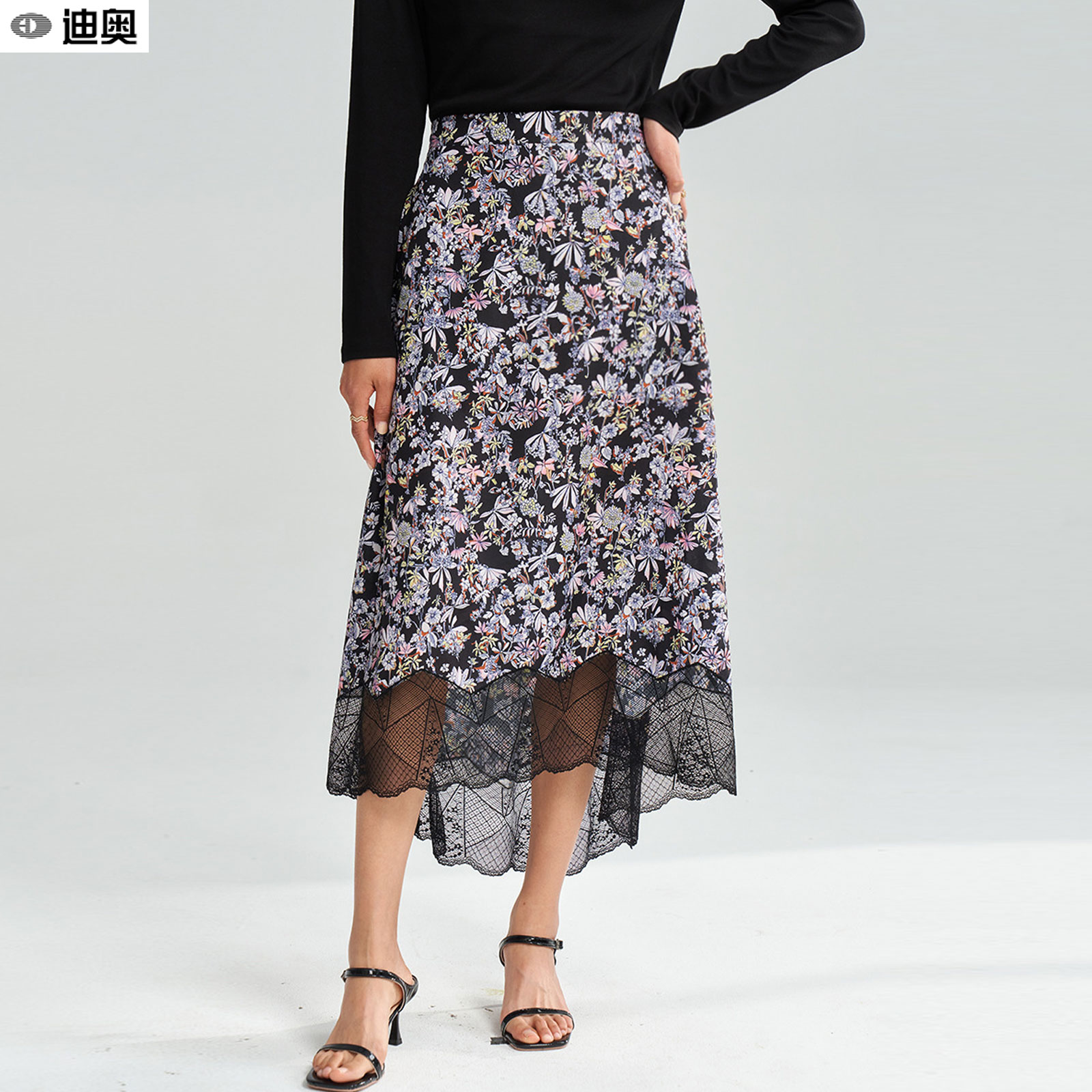 迪奥复古浪漫设计感显瘦半身裙夏