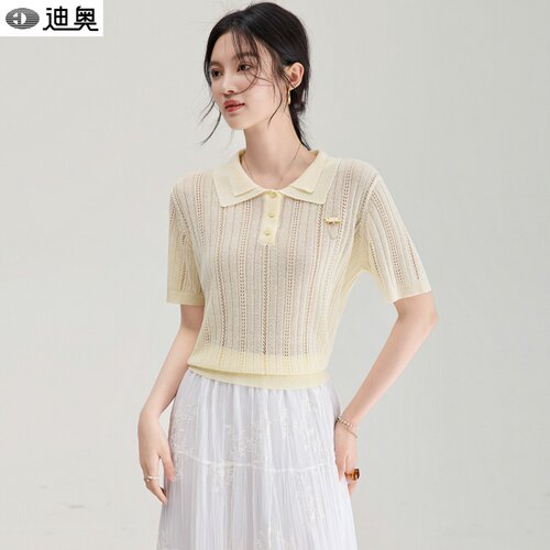 迪奥巨好看的短袖上衣针织T恤女