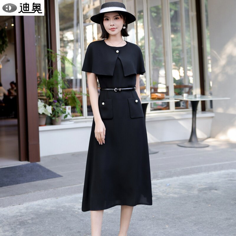 迪奥轻奢名媛风连衣裙宴会礼服裙图片
