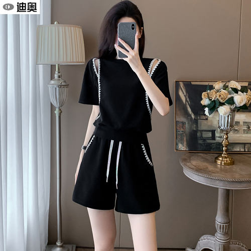 迪奥小个子时尚通勤休闲两件套装