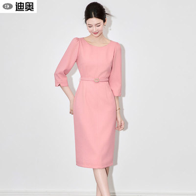 迪奥新品轻奢千金感优雅风连衣裙