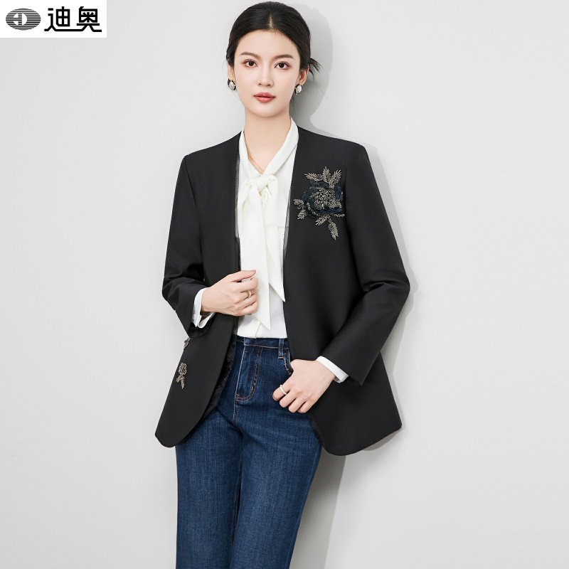 迪奥25秋冬新款高定西装礼服外套女轻奢重工钉珠立体花高级感西服,女装/女士精品,西装,淘宝优惠券,粉丝福利购,淘宝优惠卷