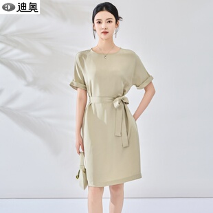 迪奥30姆米重磅真丝连衣裙女2026夏季 气质名媛优雅系带蚕丝裙 新款