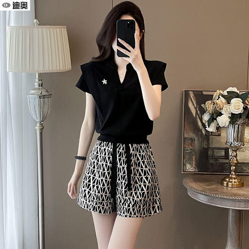 迪奥高级感时髦显瘦两件套装女夏