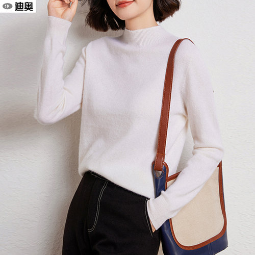品牌气质羊毛衫女纯色百搭薄毛衣