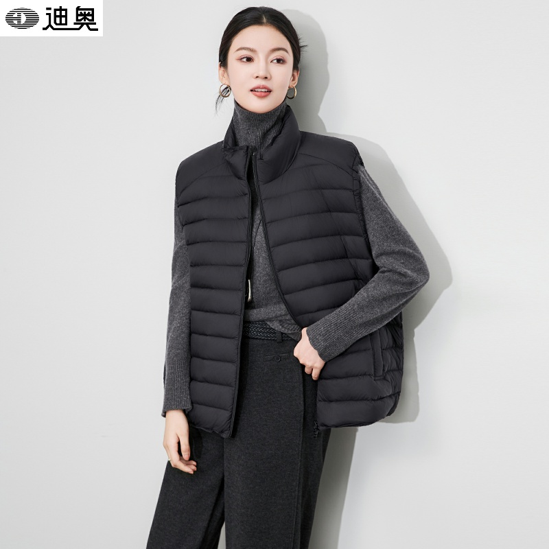 迪奥大牌轻薄保暖羽绒马甲外套女