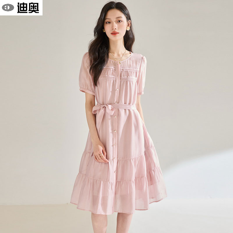 迪奥今年流行连衣裙收腰显瘦裙子
