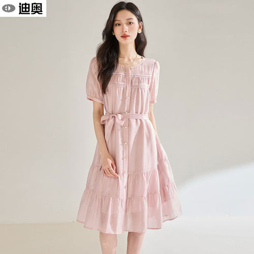 迪奥今年流行连衣裙收腰显瘦裙子