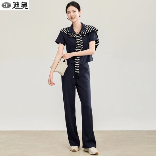迪奥通勤松弛感减龄两件套装女