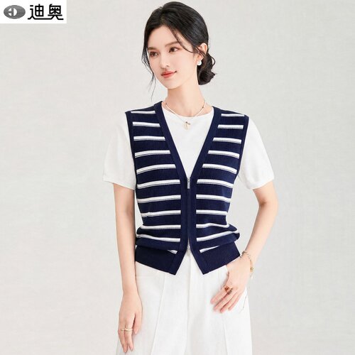 迪奥时尚简约休闲短袖T恤针织衫