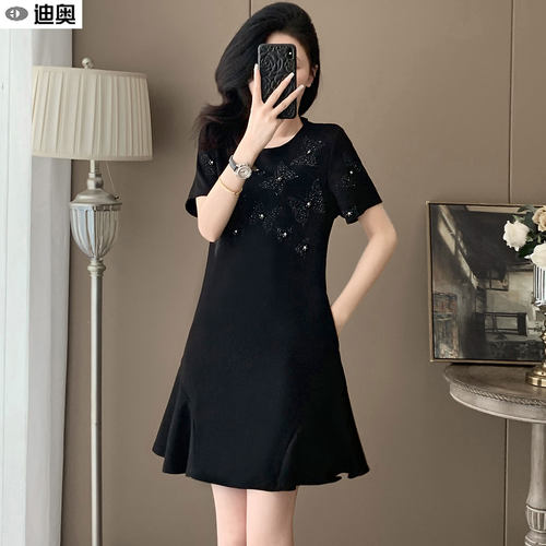 迪奥高端时尚优雅名媛风连衣裙女