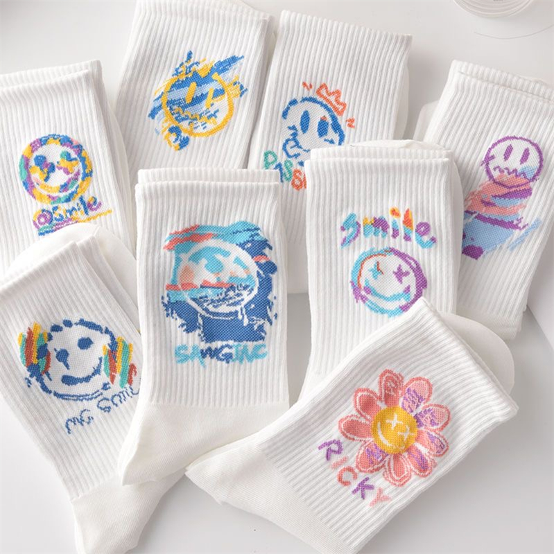 女生2024春季学院风百搭棉袜网红