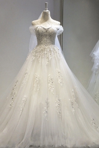 Lace diamond flicker Princess bride tuxedo new dress