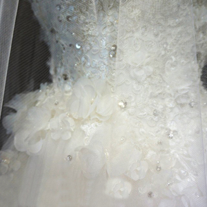 The Princess Bride lace bead bra shoulder tail wedding dress