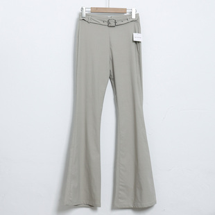 休闲长裤 欧美单小众设计性感辣妹高腰显瘦包臀喇叭裤