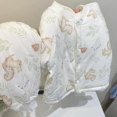 婴儿夹棉套装睡衣分体套装