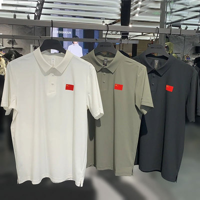 安踏冠军国旗款冰肤防晒POLO衫男