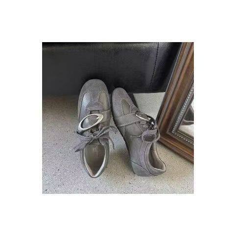 爆款系带复古德训鞋女2026秋季新款学院风休闲百搭运动鞋厚底板鞋