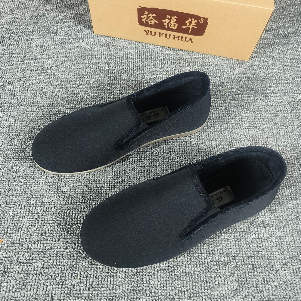 加绒裕福华正品男款老北京布鞋冬季保暖牛筋底耐磨