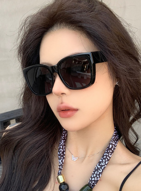 超大框黑色墨镜近视套镜男女偏光