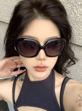 超大框老钱风街拍防晒墨镜女显瘦