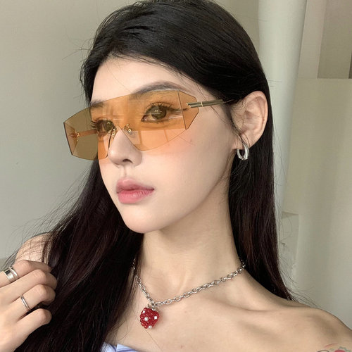 连体无框墨镜女款高级感防紫外线