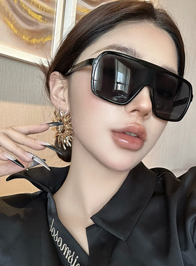 欧美超大框黑色墨镜女款时尚网红方形大脸显瘦防晒街拍太阳镜男潮