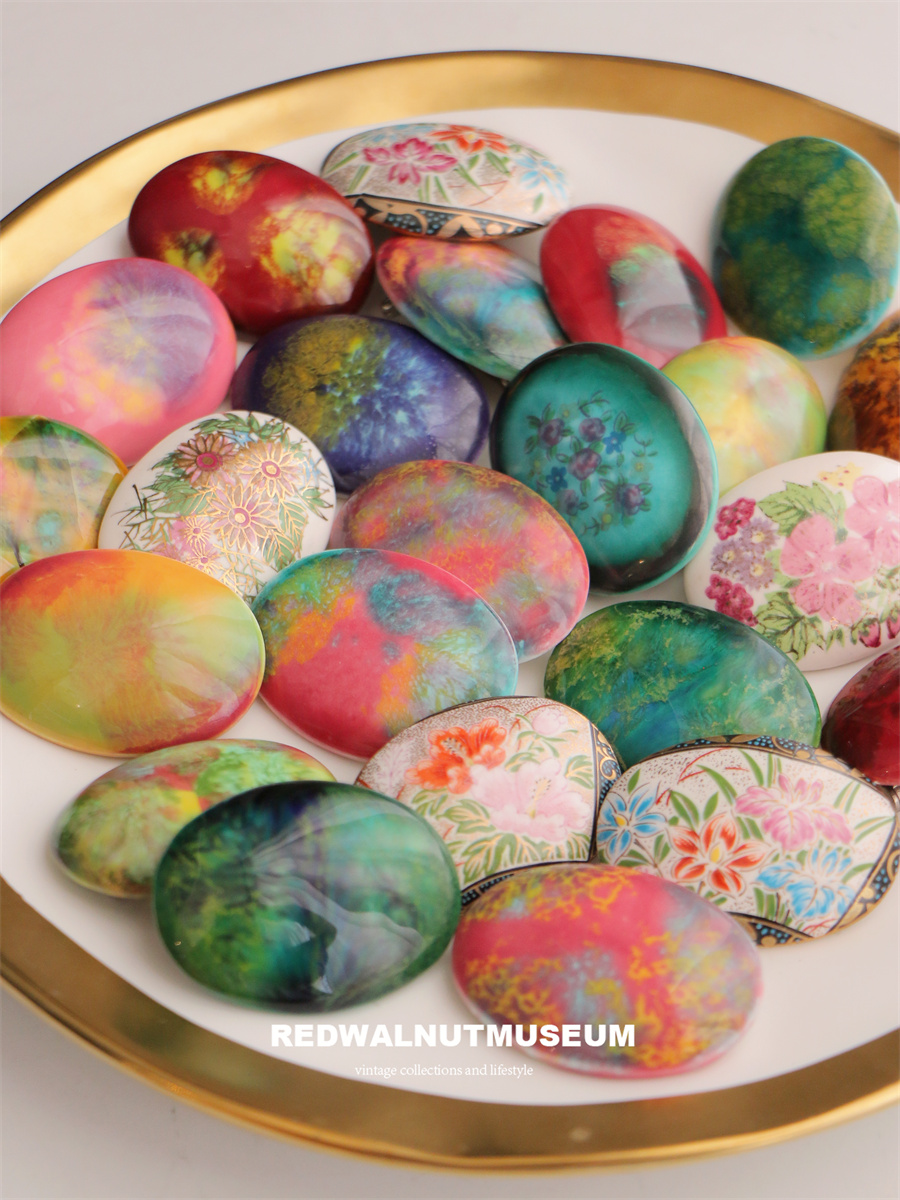 日本古董首饰九谷烧vintage